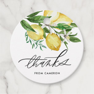Lemon en Bloesem Zomer Baby Shower Bedankt Bedankjes Labels