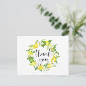 Lemon en Lemon Blossom Zomer Dank u Briefkaart (Staand voorkant)