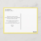 Lemon en Lemon Blossom Zomer Dank u Briefkaart (Achterkant)