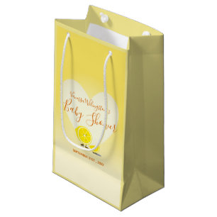 Lemon en Lemon Slice Baby shower Heart Yellow Klein Cadeauzakje