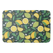 Lemon en Limes Vruchtpatroon in groen en geel Badmat (Voorkant)