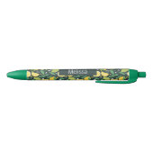 Lemon en Limes Vruchtpatroon in groen en geel Zwarte Inkt Pen (Bodem)