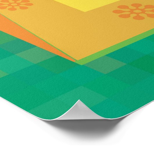 Lemon en limoen - meisje in een tuin poster (Hoek)