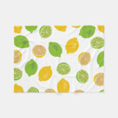 Lemon en Limoen Patroon Fleece Deken (Voorkant (Horizontaal))