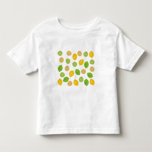 Lemon en Limoen Patroon Kinder Shirts (Voorkant)