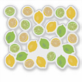 Lemon en Limoen Patroon Sticker (Voorkant)