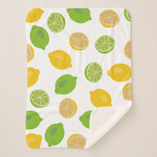 Lemon en Limoen Pattern Kinder Sherpa Deken (Voorkant)
