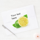 Lemon en limoen vierkante sticker (Envelop)