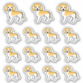 Lemon en White Beagle Cute Dogs Sticker (Voorkant)
