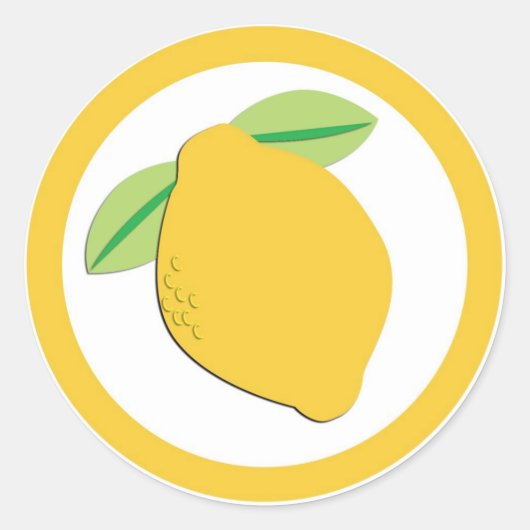 Lemon flavour cirkel sticker labels (Voorkant)
