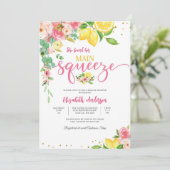 Lemon Floral Bridal Shower Invitation (Debout devant)