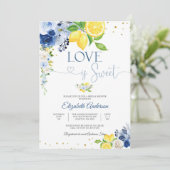 Lemon Floral Bridal Shower Invitation (Debout devant)