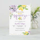 Lemon Floral Bridal Shower Invitation (Debout devant)