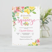 Lemon Floral Bridal Shower Invitation (Debout devant)
