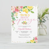 Lemon Floral Bridal Shower Invitation (Debout devant)