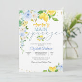 Lemon Floral Bridal Shower Invitation (Debout devant)