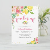 Lemon Floral Bridal Shower Invitation (Debout devant)