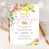 Lemon Floral Bridal Shower Invitation Kaart