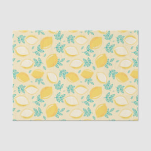 Lemon Floral Fruit Pattern Departementpapier Tissuepapier