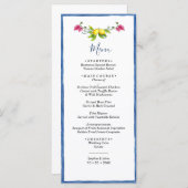 Lemon Floral Mediterranean Amalfi Wedding Menu (Voorkant / Achterkant)