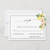 Lemon Floral no Meal RSVP V2 (Voorkant)