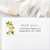 Lemon Floral Return Address Label 2 (Insitu)