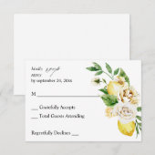 Lemon Floral sans RSVP de repas V2 (Devant / Derrière)