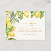 Lemon Floral Vrijgezellenfeest Informatiekaartje (Voorkant)