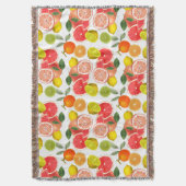 Lemon  Floral white daisy Pattern  Deken (Voorkant Verticaal)