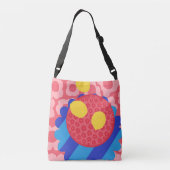 Lemon Flower Bord Crossbody Tas (Achterkant)