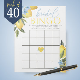 Lemon Flower Gift Bingo Bridal Shower Game Pack Notitieblok