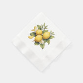 Lemon Flower Yellow Kitchen Servet (Hoek)