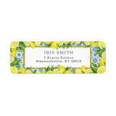 Lemon Foliage Mediterranean Return Address Label (Voorkant)