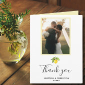 Lemon foto bruiloft dank u gevouwen Kaart