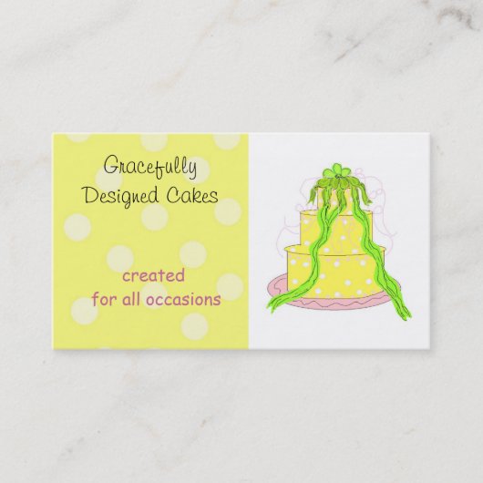 Lemon Frost  Ontwerpers Taart Zakelijke Kaart Visitekaartje (Voorkant)