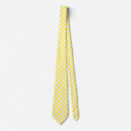 Lemon Fruit Citrus Pattern Stropdas (Voorkant)