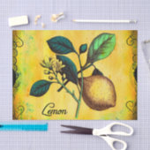 Lemon Fruit Flowers verlaat  botanisch Tissuepapier (Craft)