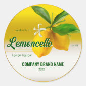 Lemon Fruit Lemoncello Ronde Sticker (Voorkant)