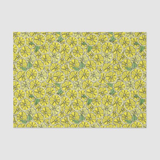  Lemon Fruit Pattern Ontvlekpapier Tissuepapier (Voorkant)