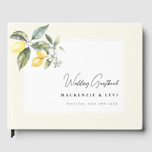 Lemon Garden Beurre Jaune Mariage Livre d'or (Recto)
