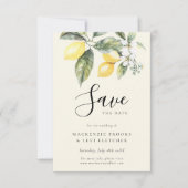 Lemon Garden Butter Yellow Wedding Save The Date (Voorkant)
