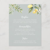 Lemon Garden Wedding Details Carte de clôture (Devant)