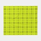 Lemon geel geometrisch patroon fleece deken (Voorkant (Horizontaal))