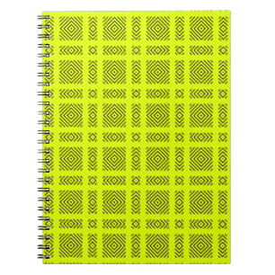 Lemon geel geometrisch patroon notitieboek