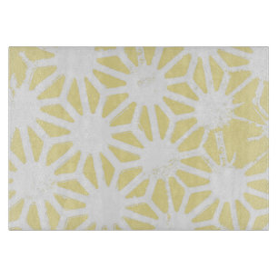 Lemon geel geometrisch patroon snijplank