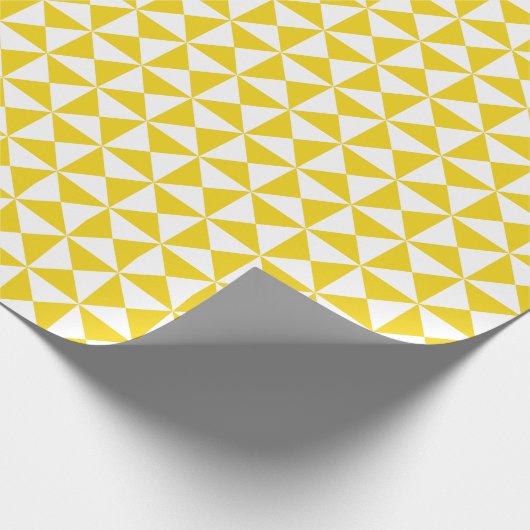 Lemon Gellow Modern Pattern Wrapping Paper Cadeaupapier (Hoek)