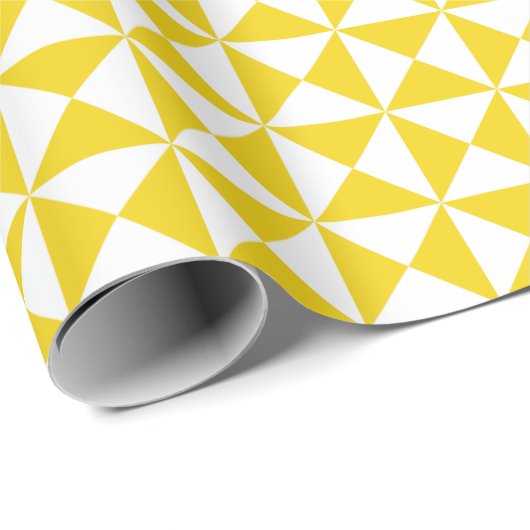 Lemon Gellow Modern Pattern Wrapping Paper Cadeaupapier (Rol Hoek)