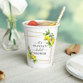 Lemon - Geometrische Vrijgezellenfeesten Papieren Bekers