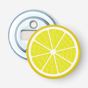 Lemon gestileerde vruchtenplak button flesopener