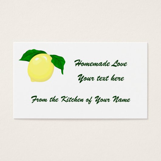 Lemon Gift Label 2 Visitekaartjes (Voorkant)